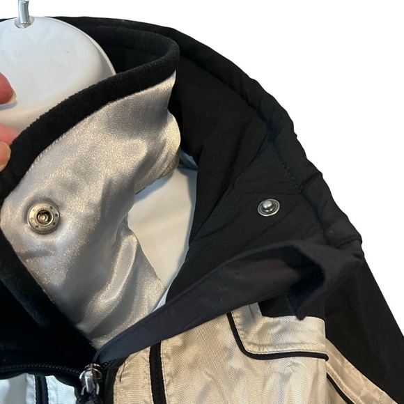 VOLKL Nano Ski Snowboarding Hooded Jacket Coat Womens US 8 Silver Black - Picture 9 of 15